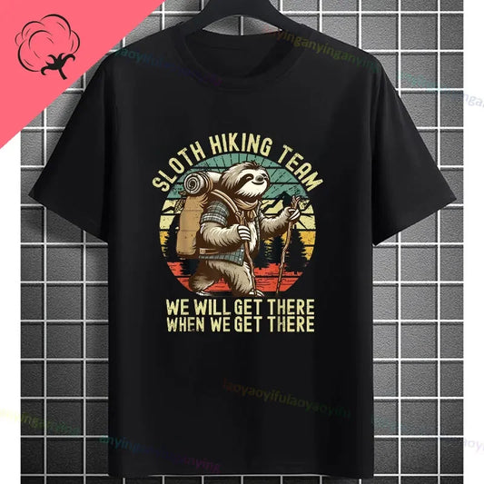 Retro Sloth Hiking Team T-Shirt
