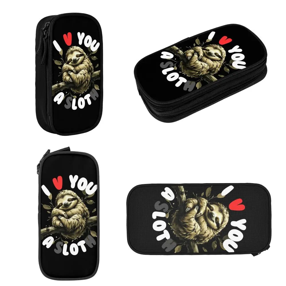 I Love You A Lot Sloth Pencil Case