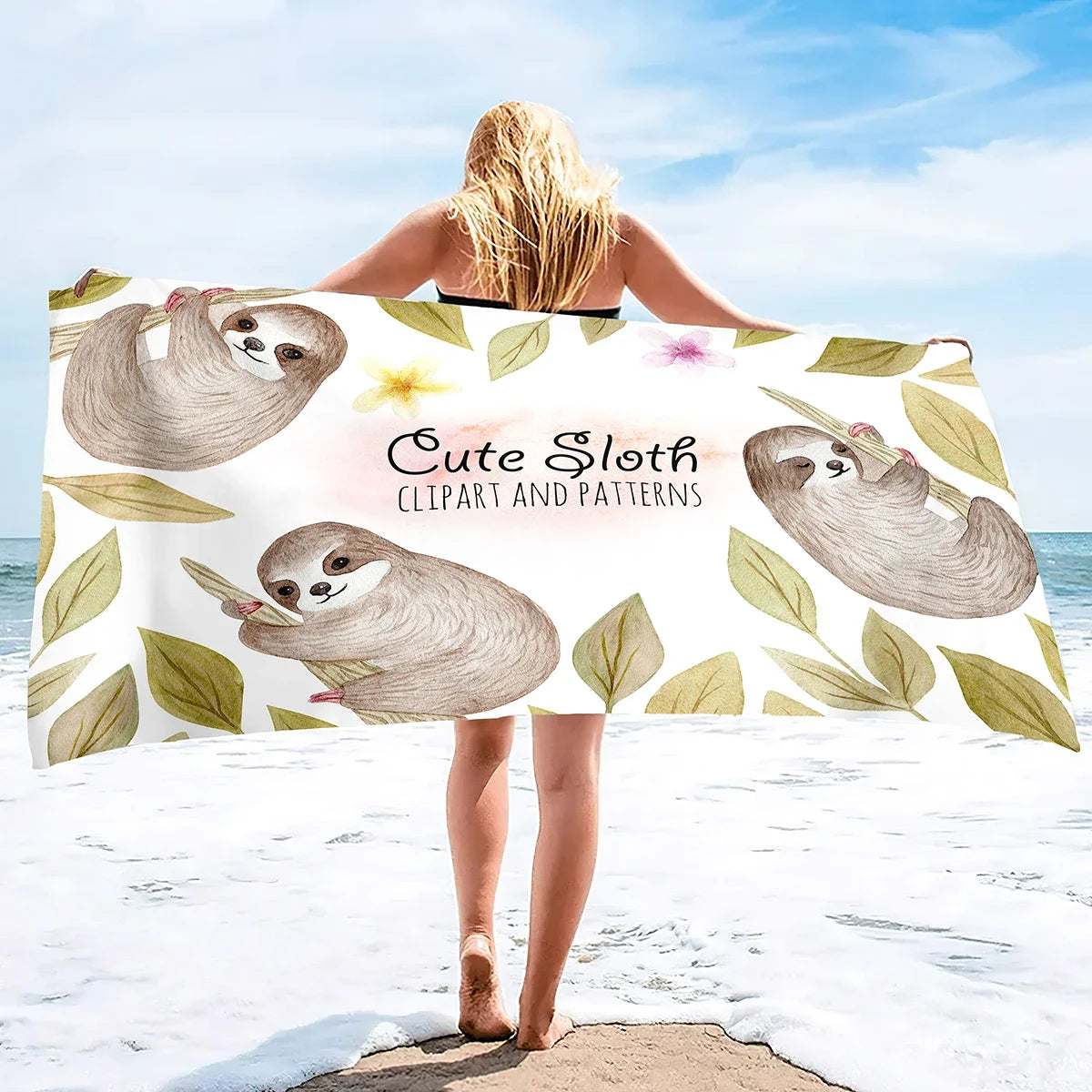 Cute Sloth Towel