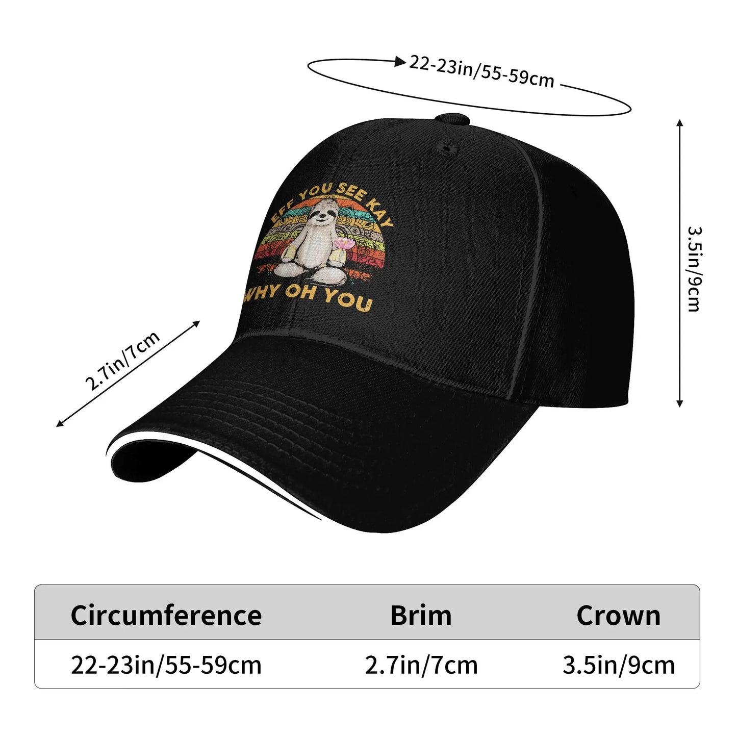 Why Oh You Sloth Vintage Baseball Cap product photo 5
