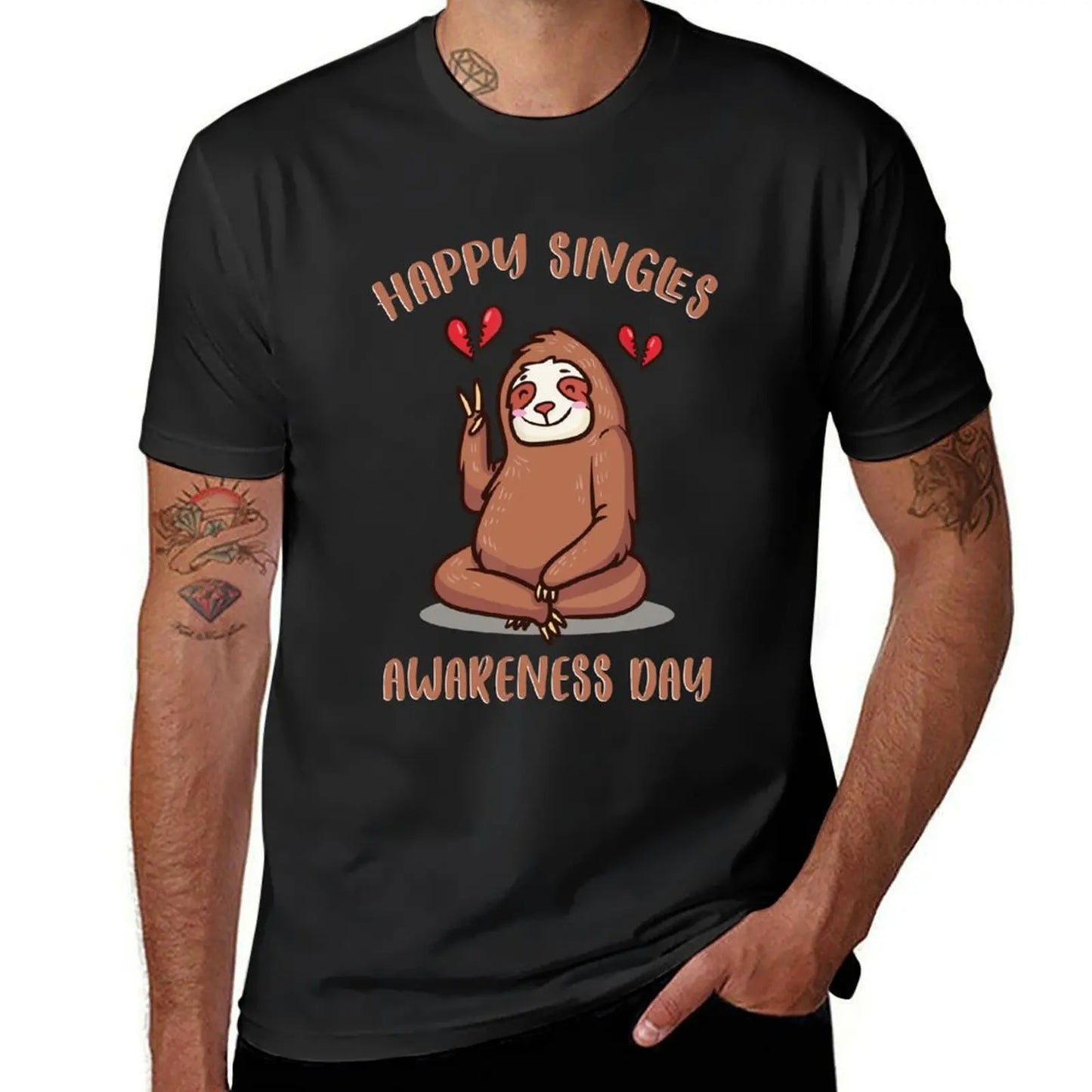 Happy Single Day Sloth T-Shirt