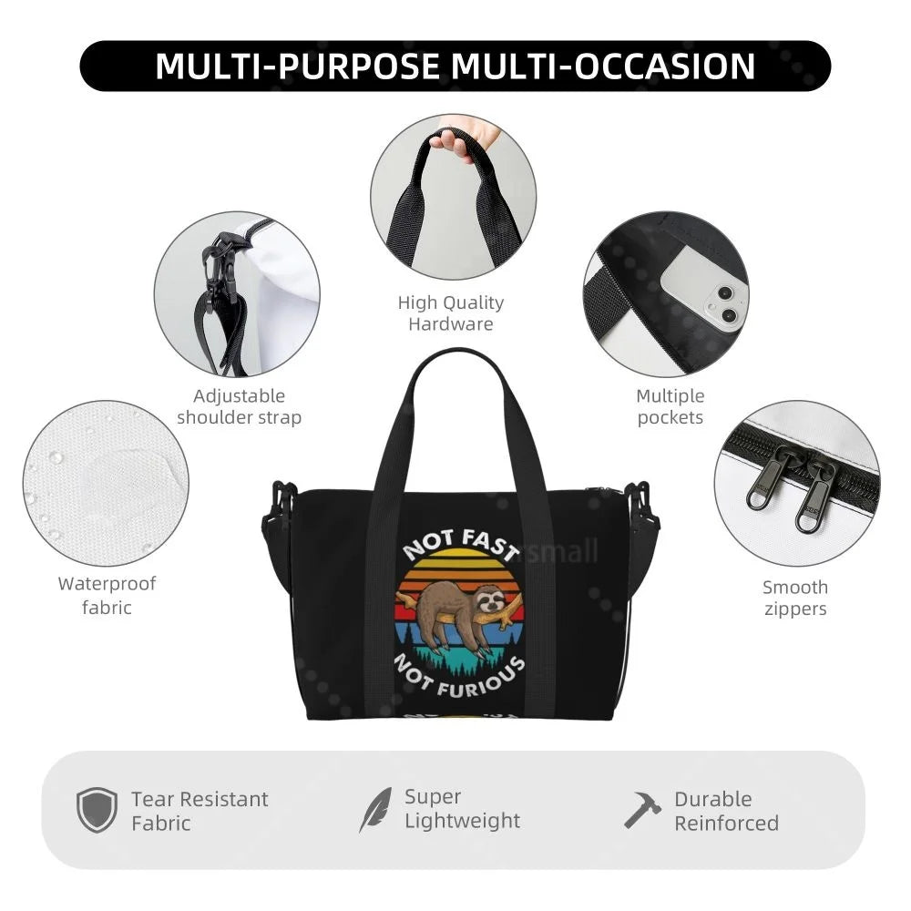 Not Fast Not Furious Sloth Travel Bag