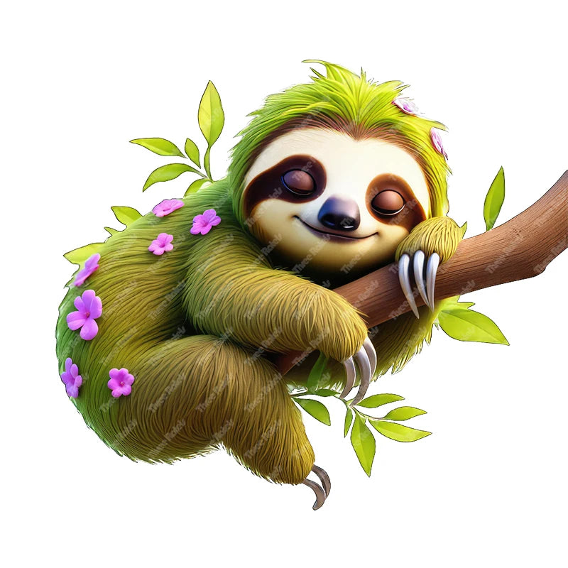 Forest Sloth Wall Stickers