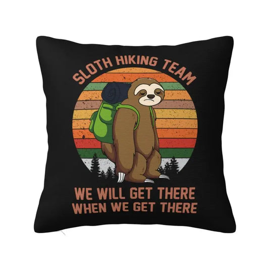 Sloth Hiking Team Cushion Cover