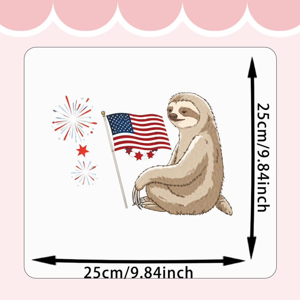 Sloth Flag Veterans Iron On Transfers