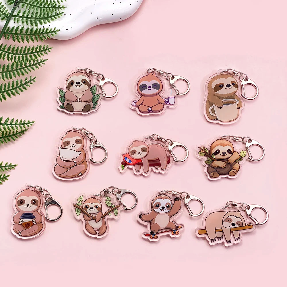 Sloth Acrylic Keychain