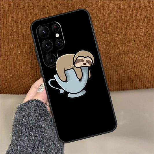 Sleeping Sloth In A Cup Samsung Phone Case
