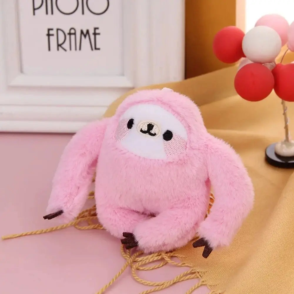 Plush Sloth Plush Keychain