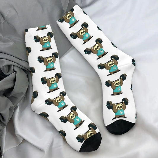 Cute Sloth Bodybuilding Weightlifting Socks