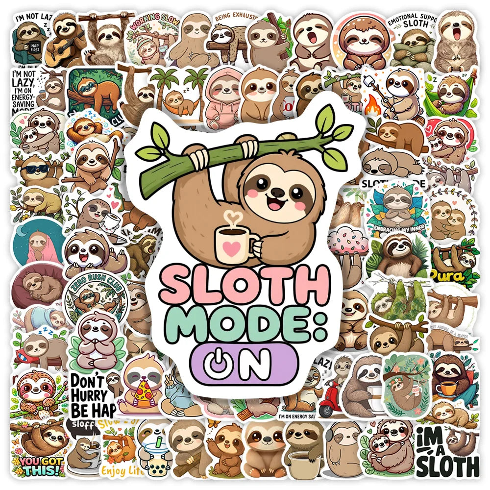 Sloth Waterproof Vinyl Stickers
