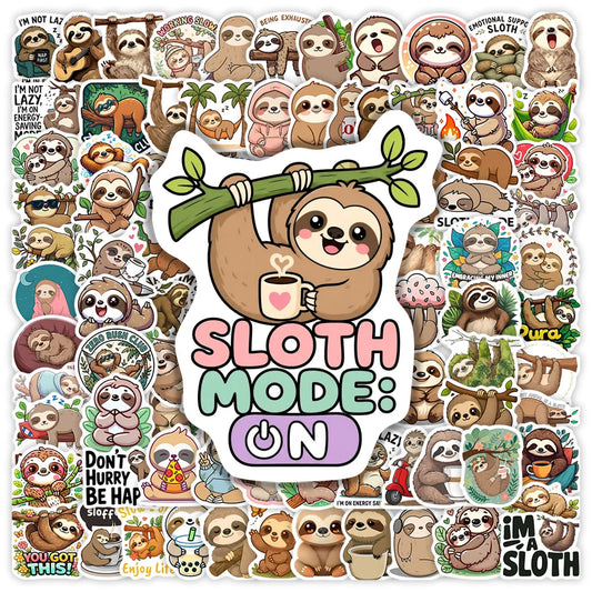 Sloth Waterproof Vinyl Stickers