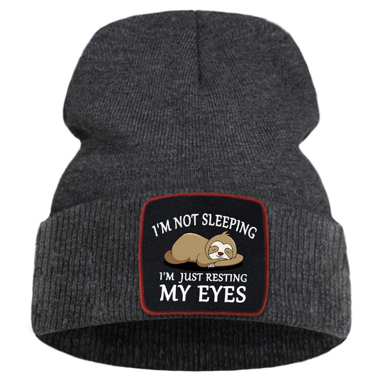 I'm Not Sleeping Sloth Beanie Hat