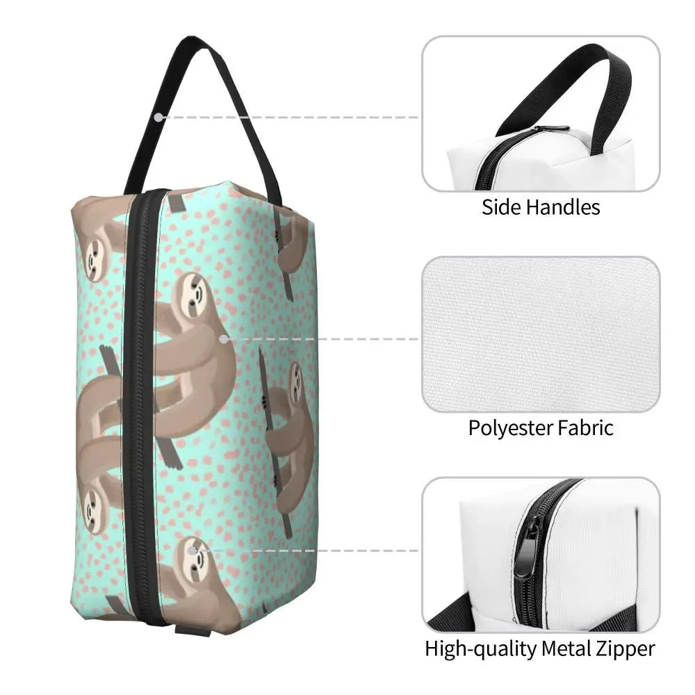 Hanging Sloth Cosmetic Bag