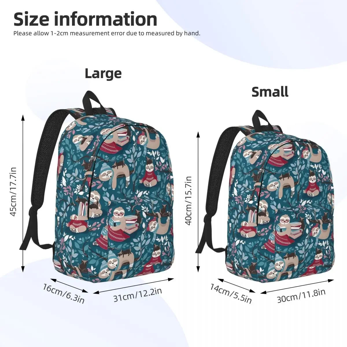Turquoise And Red Sloth Backpack