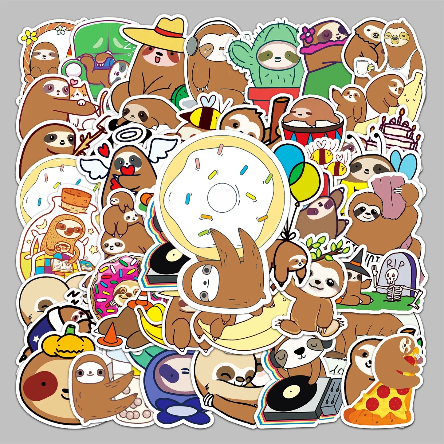 Cartoon Sloth stickers