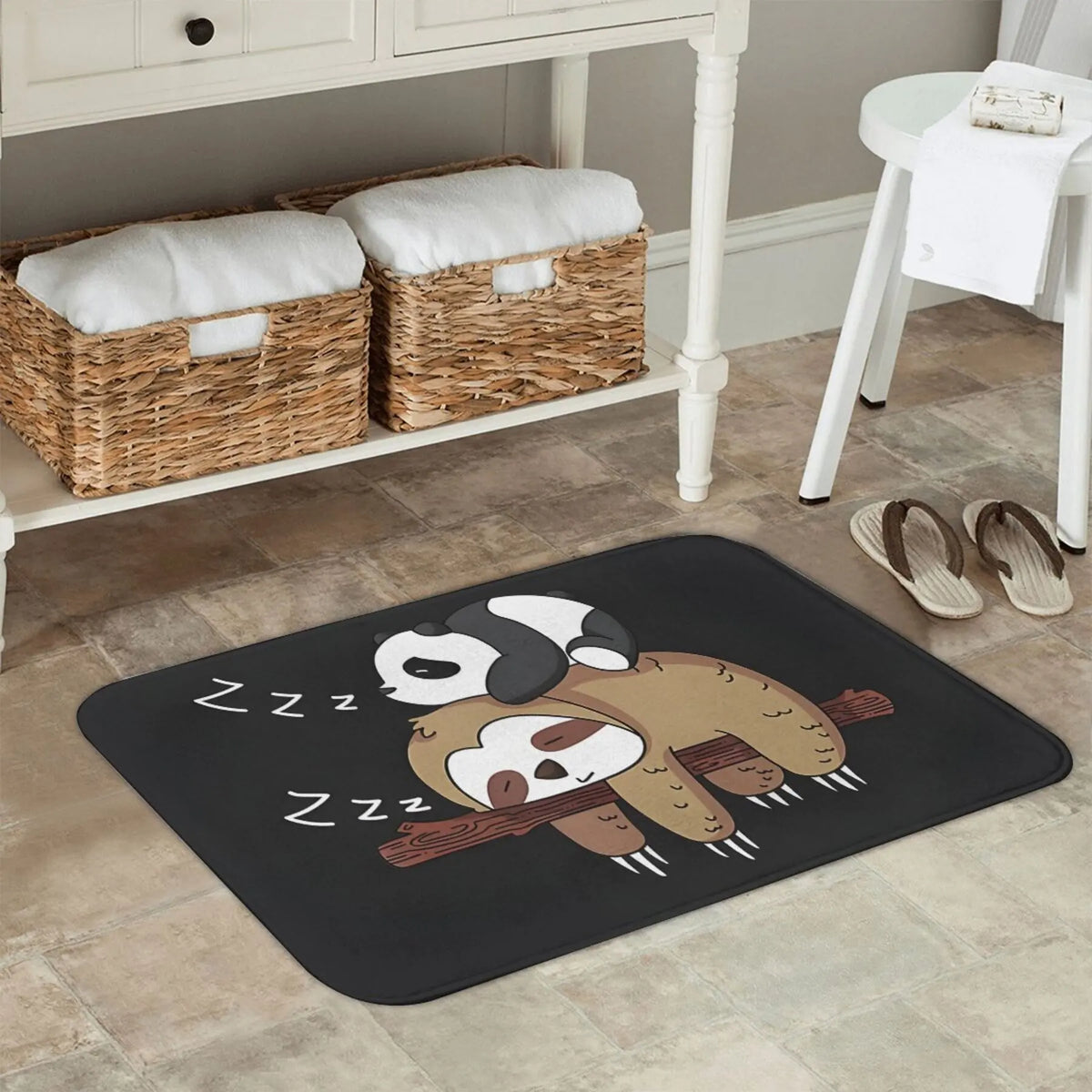 Panda & Sloth Sleeping Doormat
