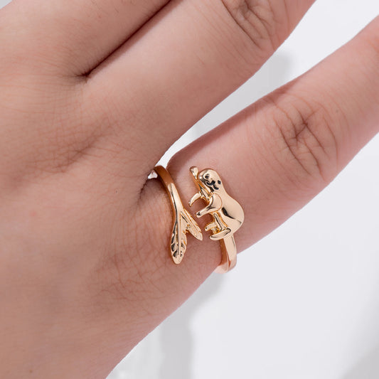Sloth On A Branch Ring