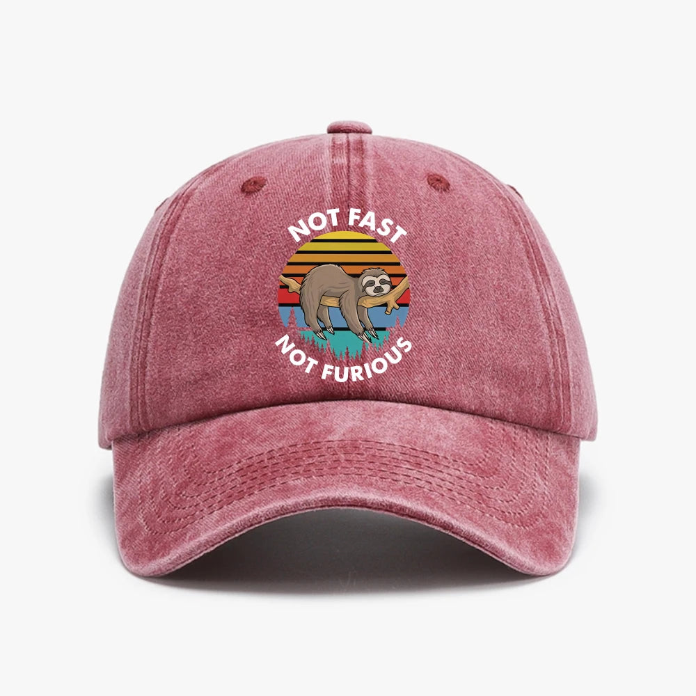Not Fast Not Furious Sloth Baseball Cap