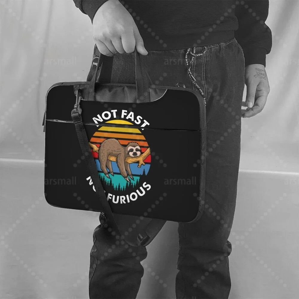 Not Fast Not Furious Sloth Laptop Shoulder Bag