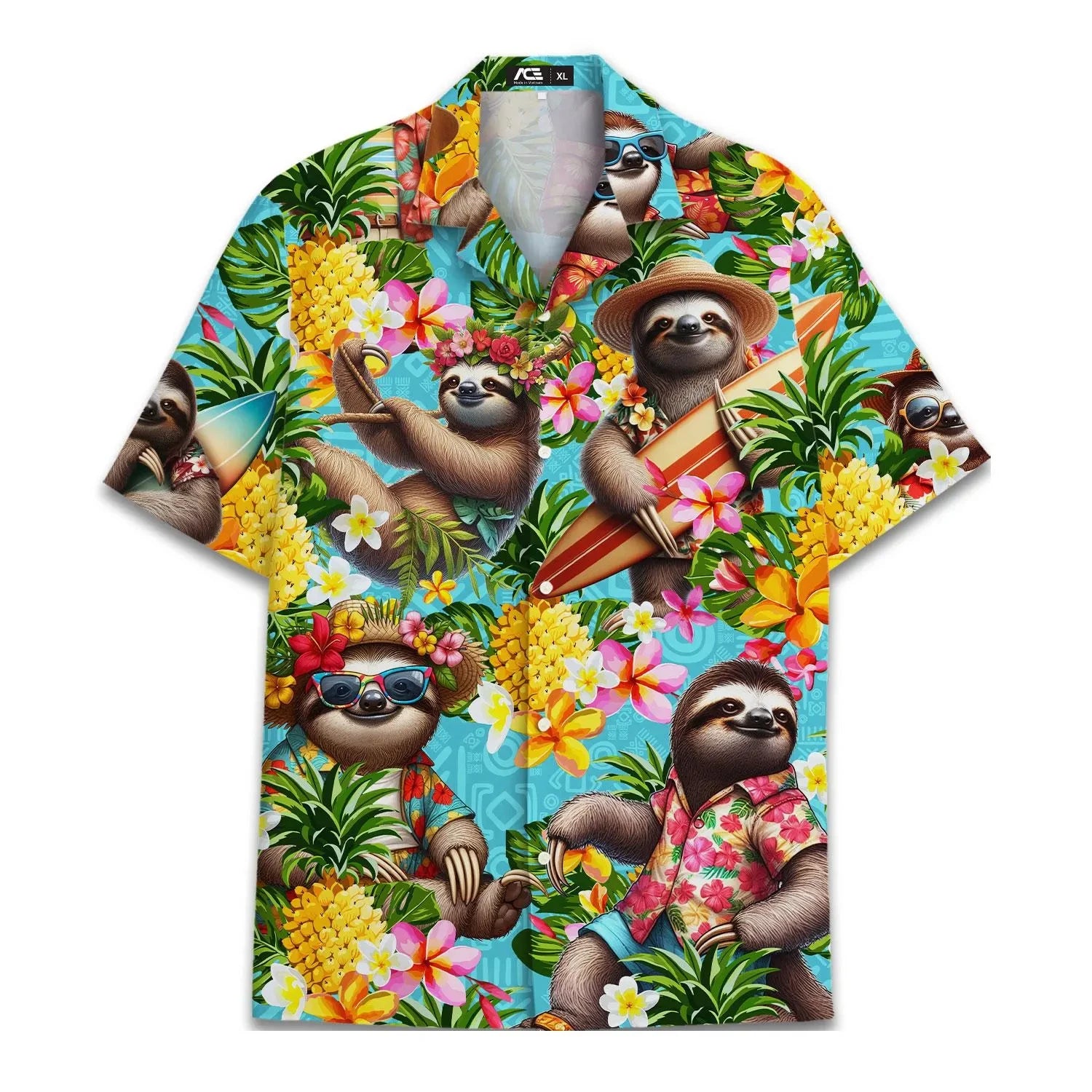 Hawaiian Sloth Shirt product photo