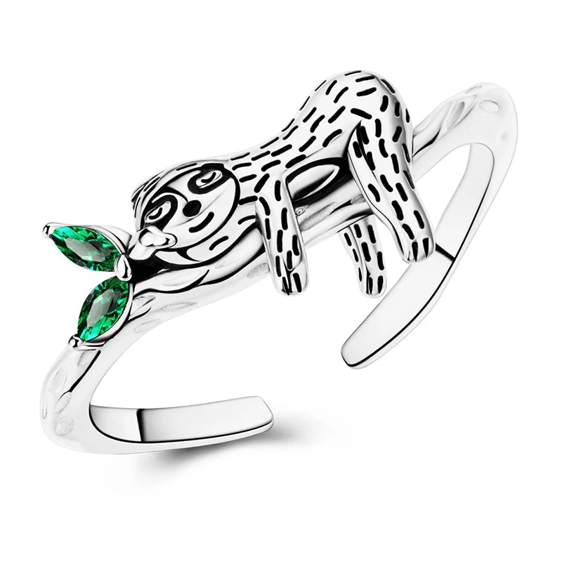 Sterling Silver Sloth Ring