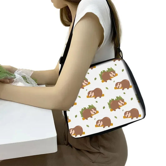 Sloth Print Shoulder Bag