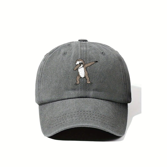 Dabbing Sloth Vintage Washed Baseball Cap product photo 1