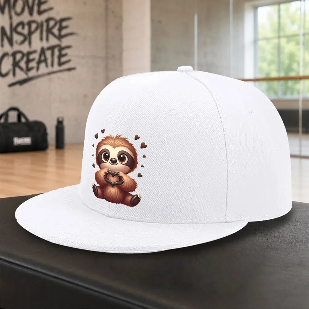 Cute Sloth Love Heart Design Baseball Cap