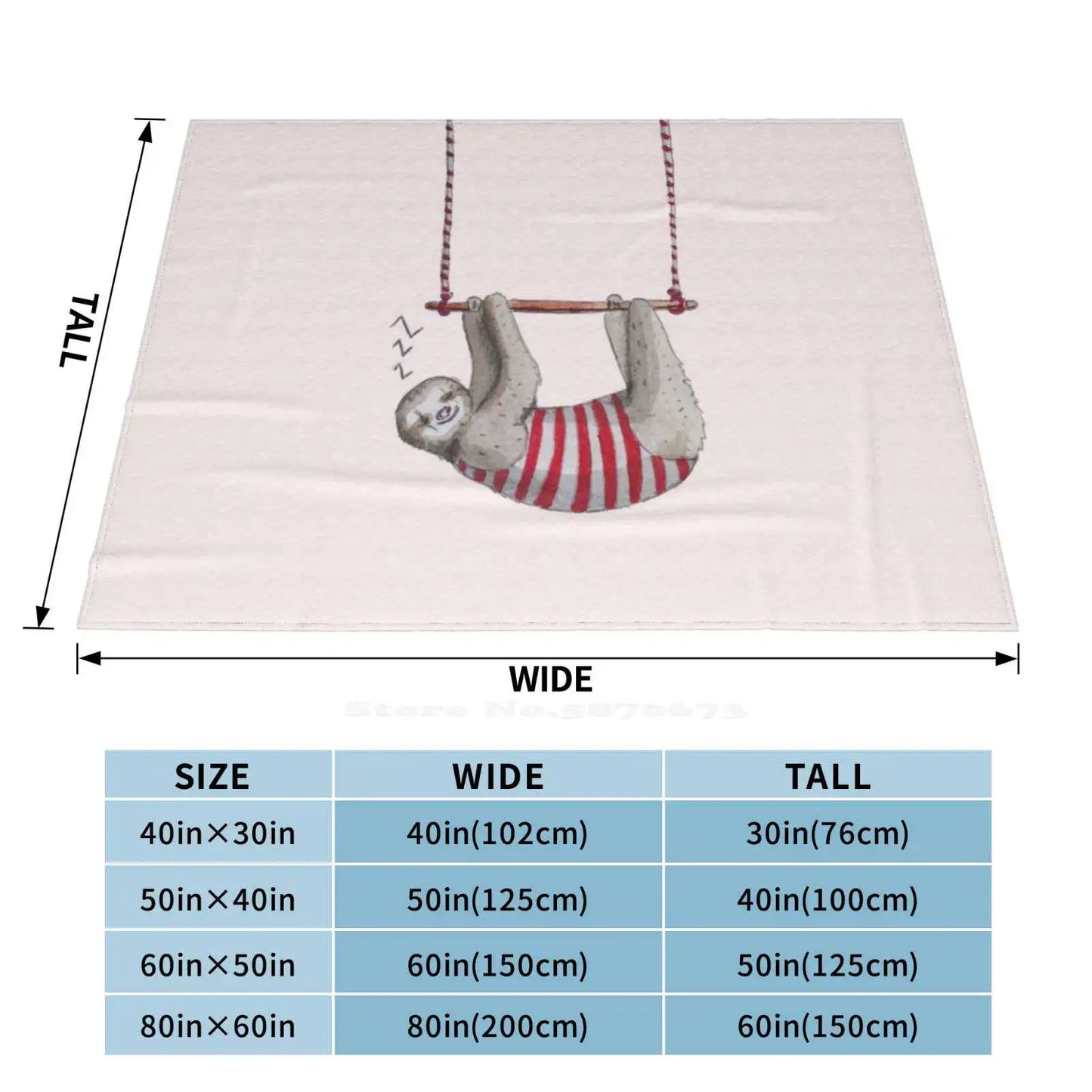 Trapezzzz Sloth Circus Blanket