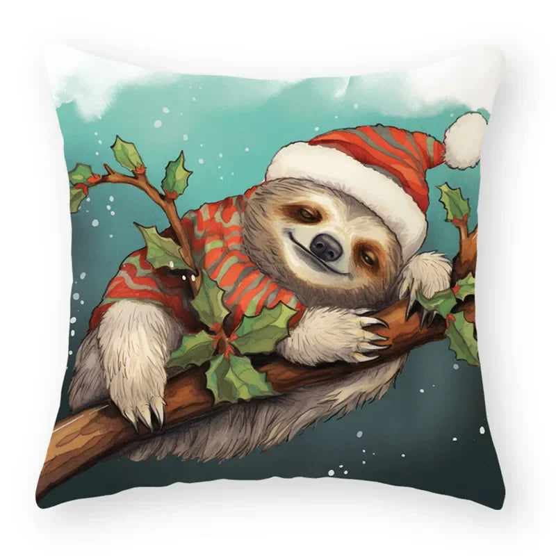 Sloth Christmas Cushions