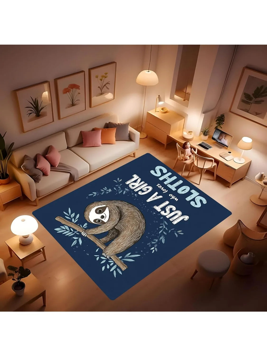 Just A Girl Who Loves Sloths Carpet