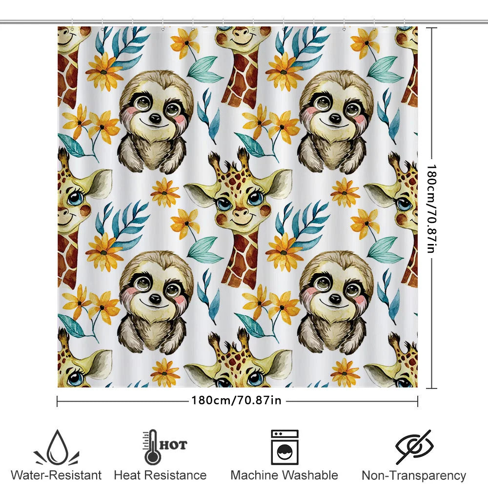 Sloth Shower Curtain