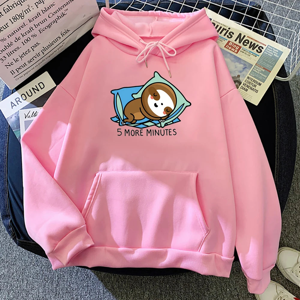 5 More Minutes Sleeping Sloth Hoodie