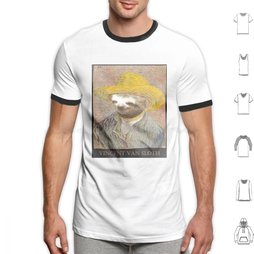 Vincent Van Sloth Art T-Shirt