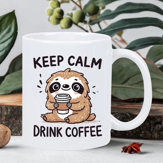 Keep Calm Drink Coffee Sloth Mug