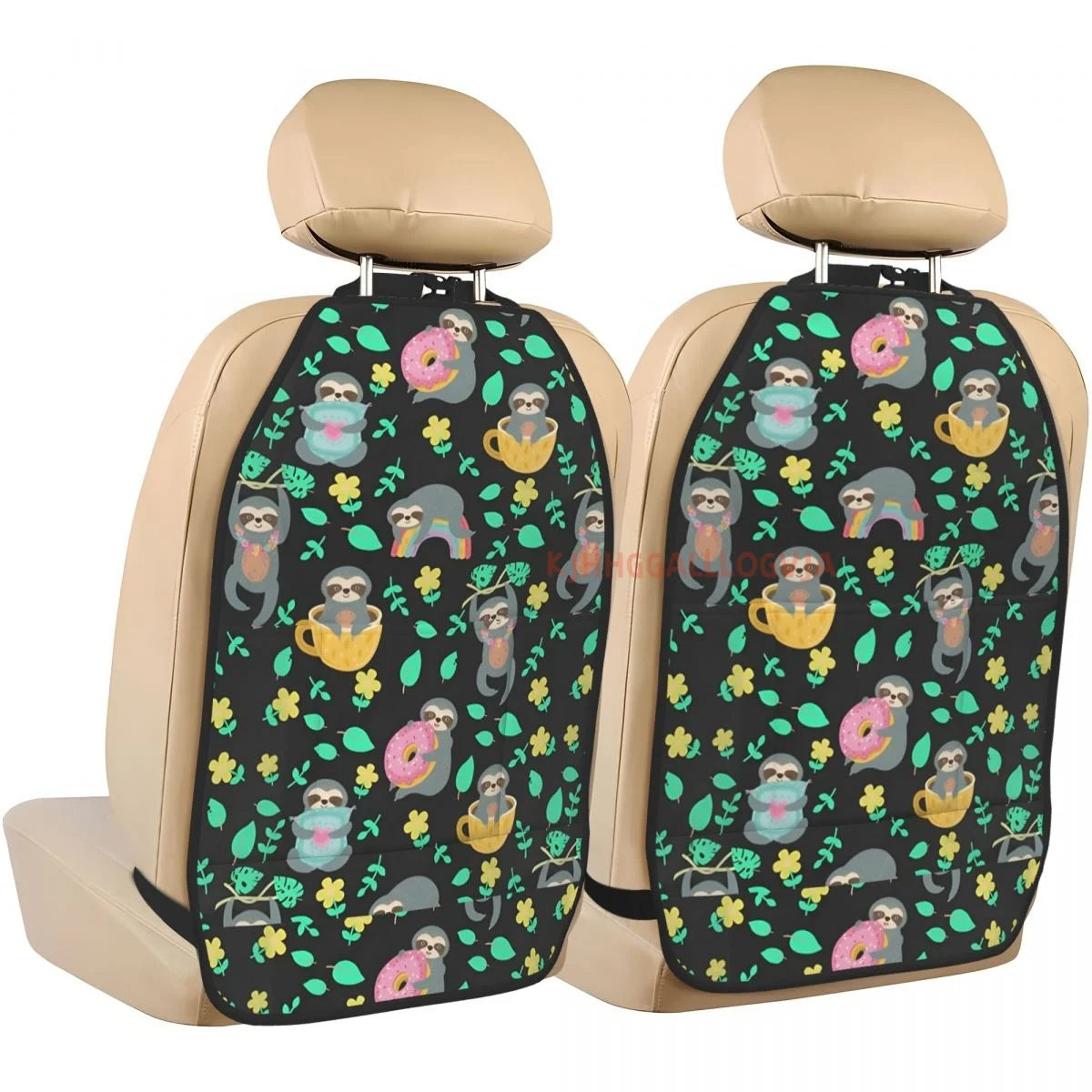 2 Pieces Car Seat Organizers with Anti-kick Storage Mat