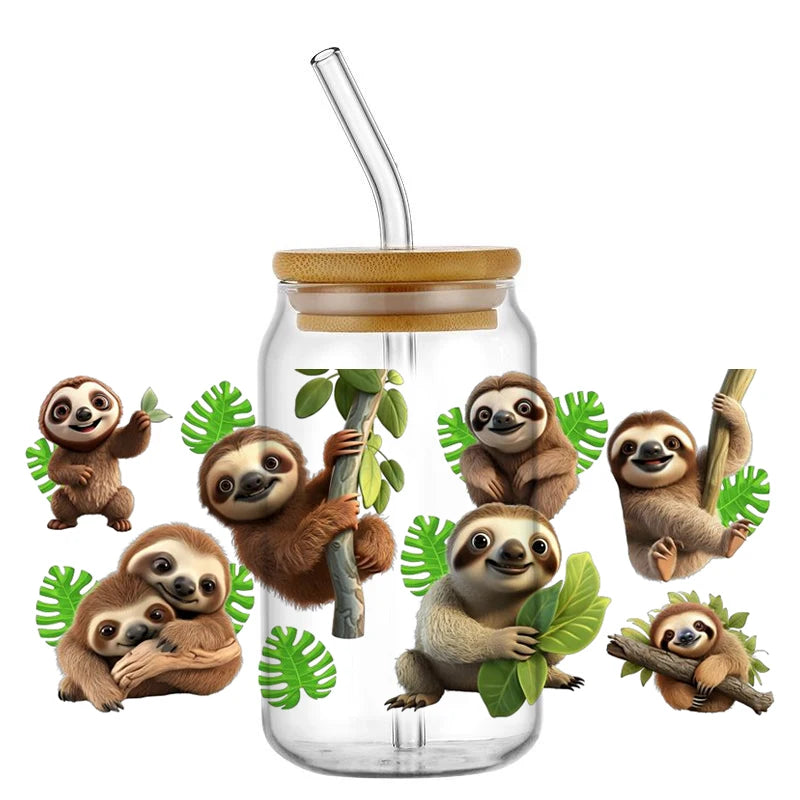 Sloth Decal Easy Peel Rub-On Transfer Sticker