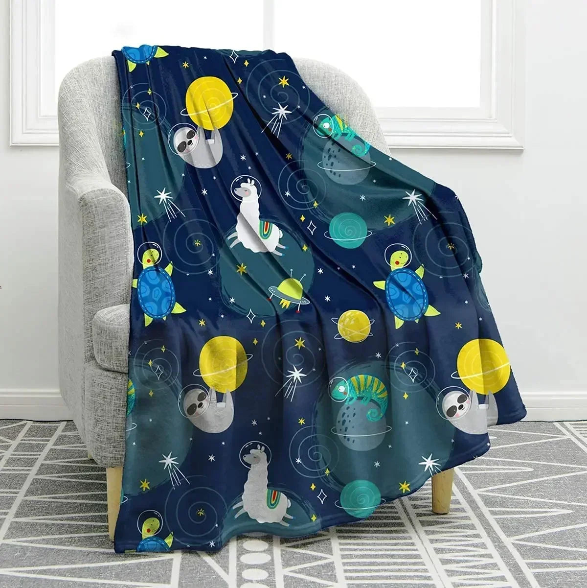 Sloth Theme Throw Blanket