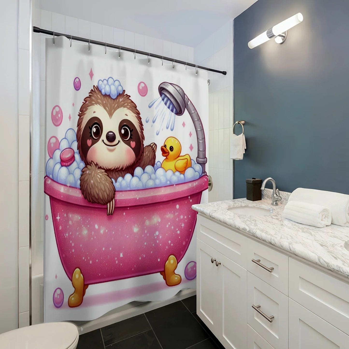 Bathtub Sloth Shower Curtain