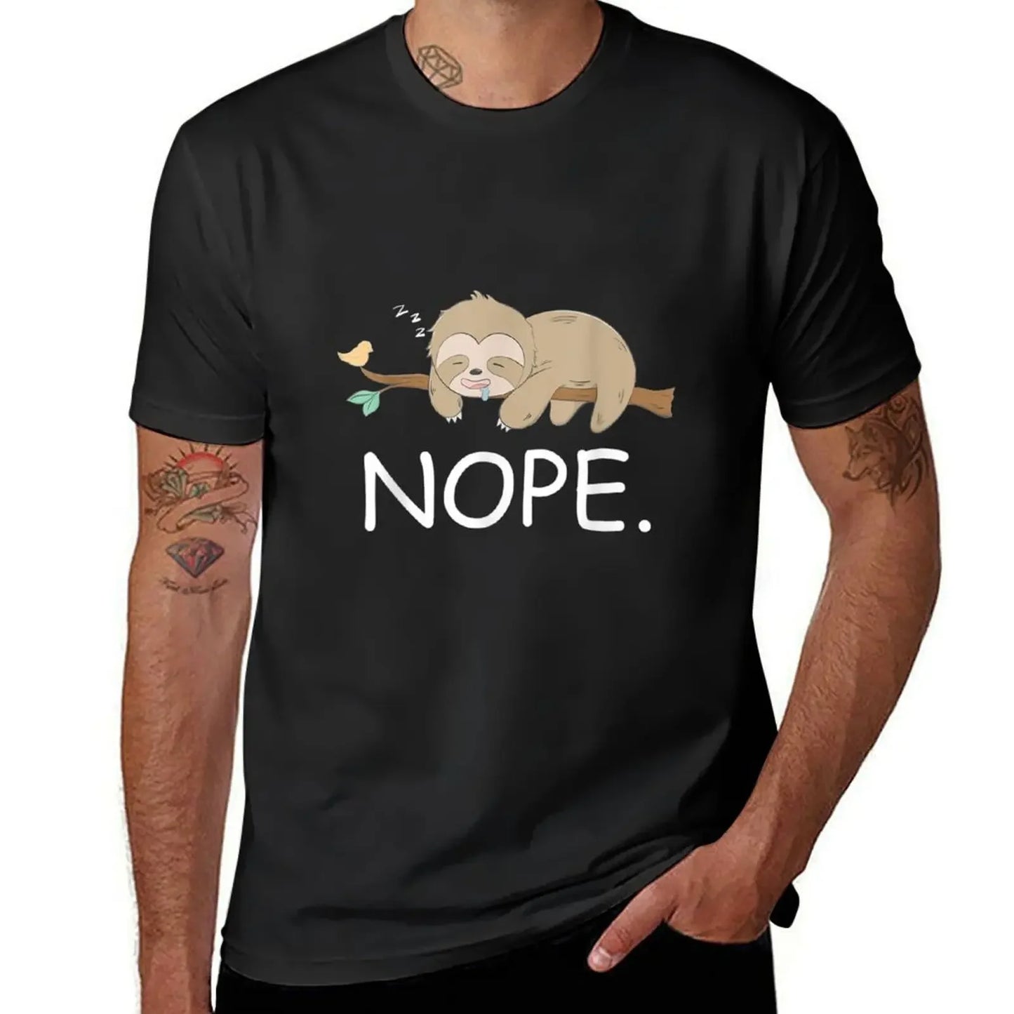 Nope Lazy Sloth T-Shirt