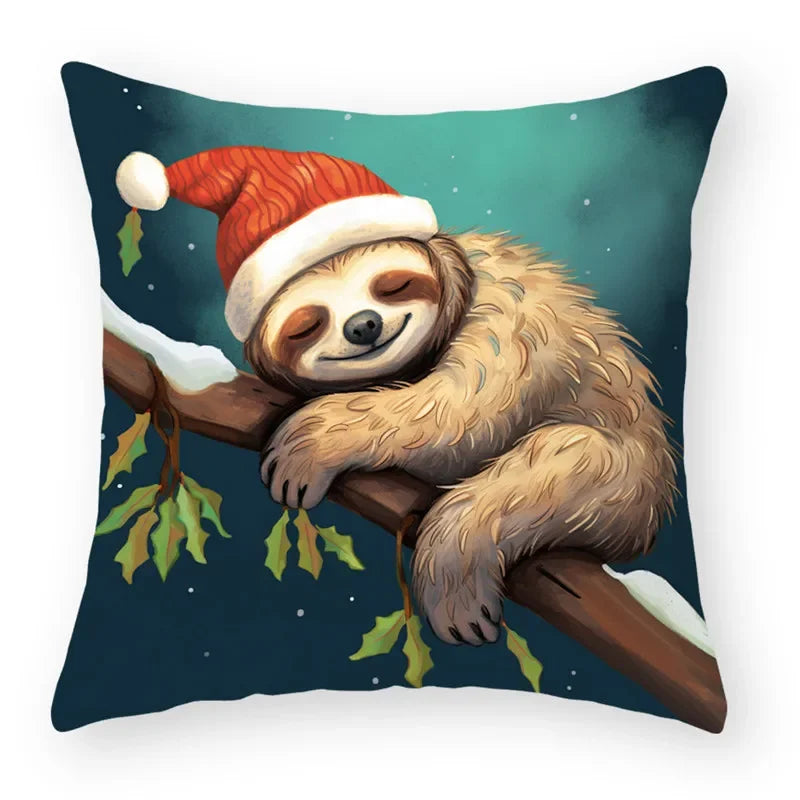 Sloth Christmas Cushions