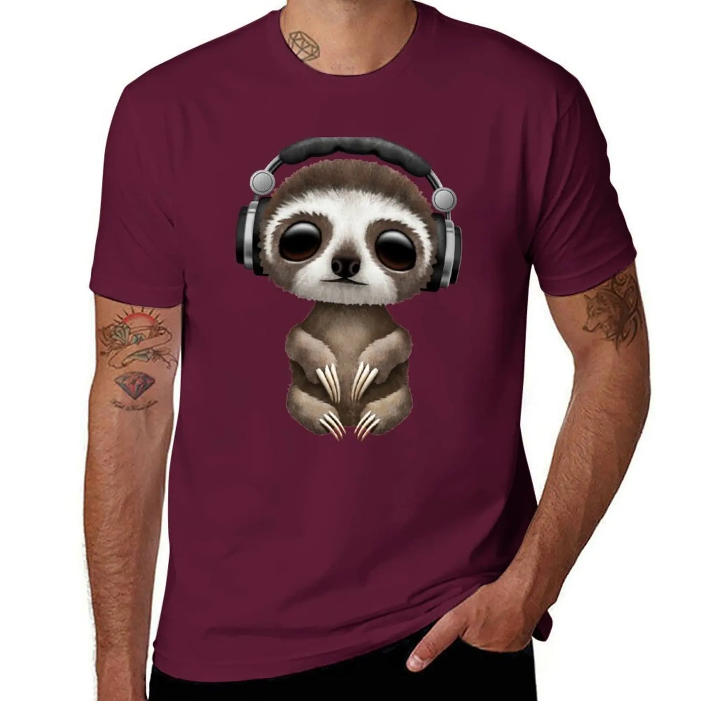 Cute Baby Sloth Deejay T-Shirt