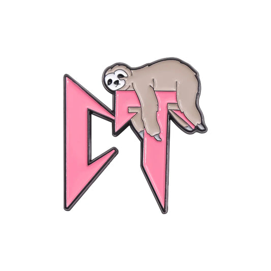 CT Sloth Pin Badge Pink