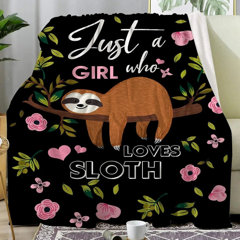 Just A Girl Who Loves Sloth Blanket