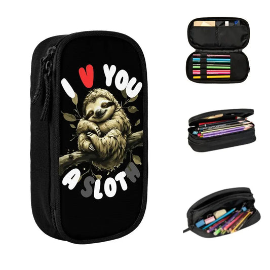 I Love You A Lot Sloth Pencil Case