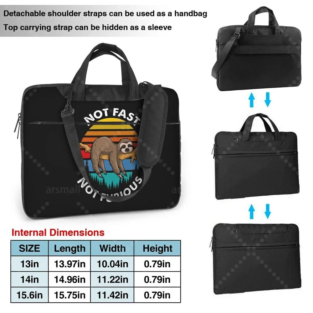 Not Fast Not Furious Sloth Laptop Shoulder Bag