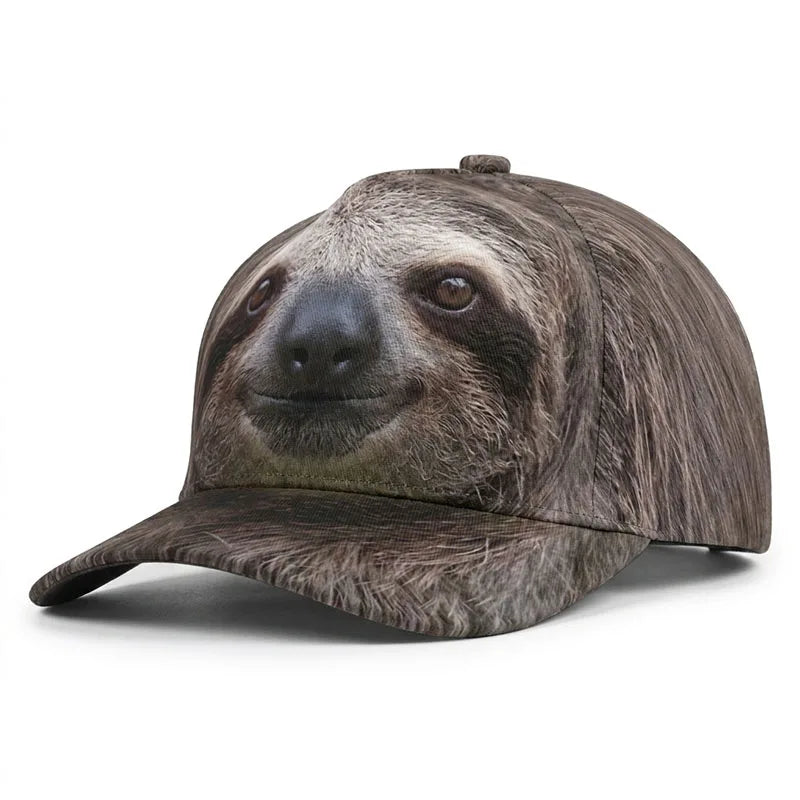 Realistic Sloth Print Baseball Cap