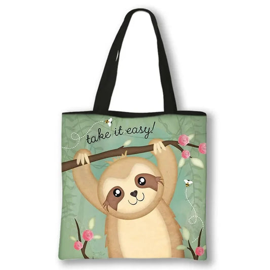 Take It Easy Sloth Tote Bag