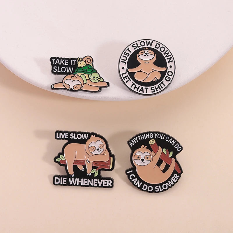 Sloth Pin Badges