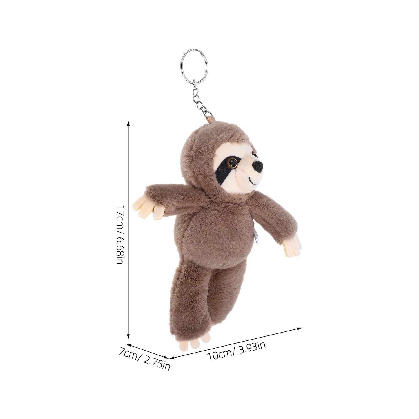 Sloth Keychain Stuffed Plush Keyring